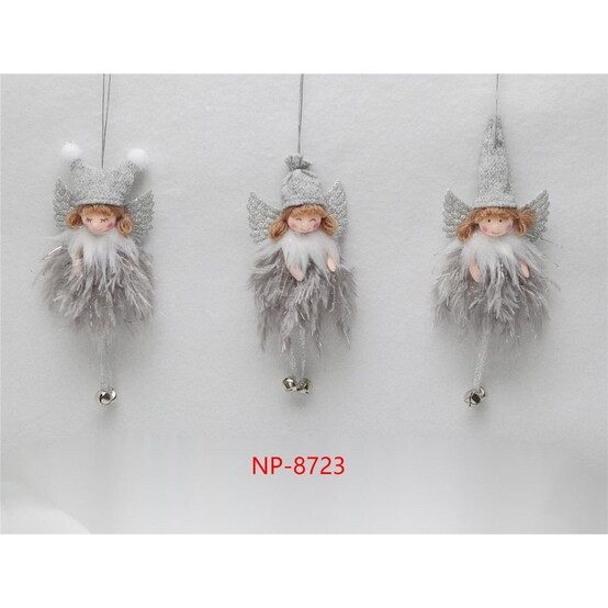Фигурка новогодняя 16 см ассорти серый Ангел NP-8723 Fex (1/12)