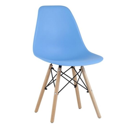 Стул полипропилен до100 кг голубой Eames (4/4)