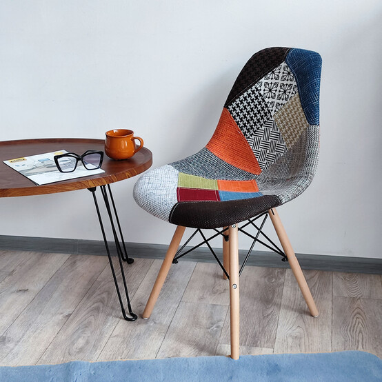 Стул полипропилен до100 кг печворк Eames  (4/4)