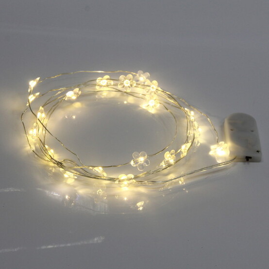 Гирлянда светодиодная 2 м 20 led цветочек батарейки белый теплый Серпантин (1/432) Гирлянда светодиодная 2 м 20 led цветочек батарейки белый теплый Серпантин (1/432)