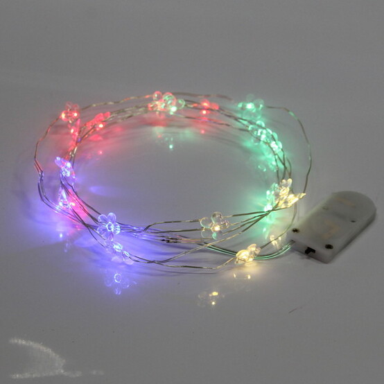 Гирлянда светодиодная 2 м 20 led цветочек батарейки мультицвет Серпантин (1/432) Гирлянда светодиодная 2 м 20 led цветочек батарейки мультицвет Серпантин (1/432)