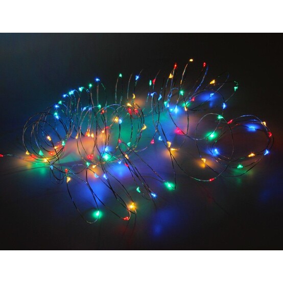 Гирлянда светодиодная 3 м 30 led нить батарейки мультицвет Серпантин (1/432)