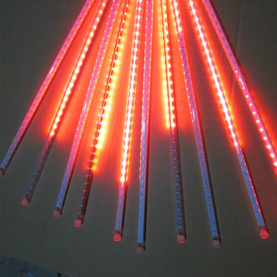 Гирлянда светодиодная 8 ламп по 30 см 288 led сосульки красный Там там (1/50)