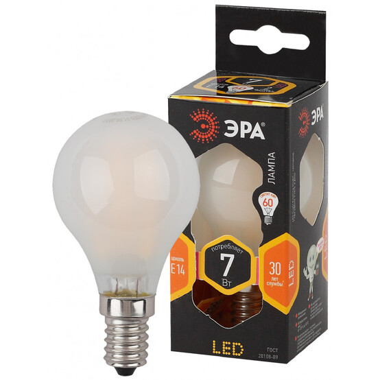 Лампа светодиодная  ЭРА LED P45-7w-827-E14 (6/60/2400)