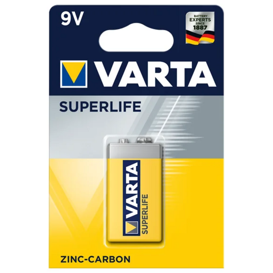 Элементы питания (1шт) VARTA SUPERLIFE 9V 6F22 бл. 1 (10/50) Элементы питания (1шт) VARTA SUPERLIFE 9V 6F22 бл. 1 (10/50)