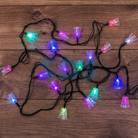 Гирлянда светодиодная 2,8 м 20 led 230 В колокольчики белый Neon-night (1/24)