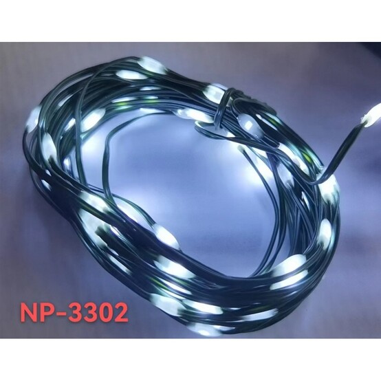Гирлянда светодиодная 10 м 100 led пластик медь белый NP-3302 Fex (1/100)