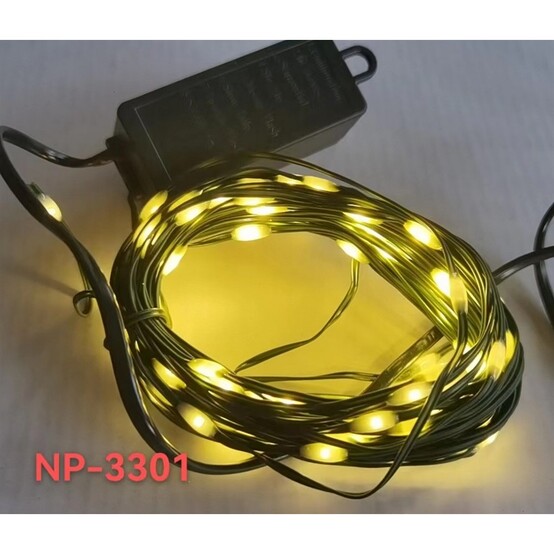 Гирлянда светодиодная 10 м 100 led пластик медь теплый белый NP-3301 Fex (1/100)