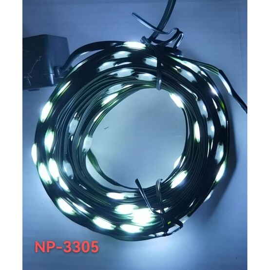 Гирлянда светодиодная 20 м 200 led пластик медь белый NP-3305 Fex (1/100)