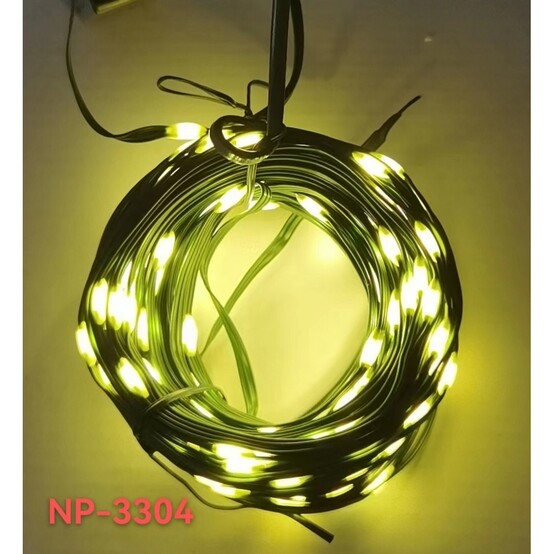 Гирлянда светодиодная 20 м 200 led пластик медь желтая NP-3304 Fex (1/100)