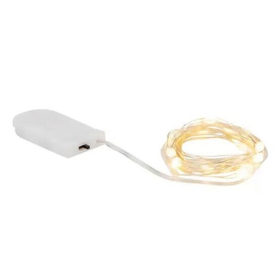 Гирлянда светодиодная 2 м 20 led 2*CR2032 роса с крупными каплями теплое белое Neon-night (1/50)