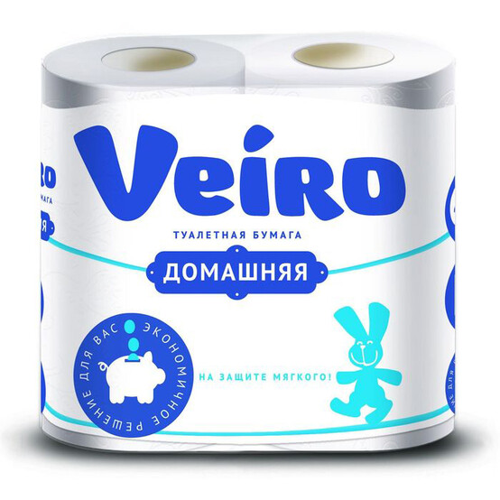 Туалетная бумага Linia VEIRO 2-сл 4 рулона белая Домашняя/1с24 Туалетная бумага Linia VEIRO 2-сл 4 рулона белая Домашняя/1с24