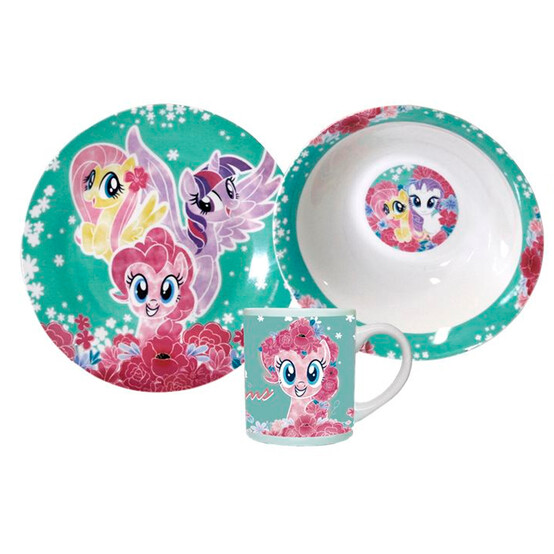 Набор керамический детский 3 пр кружка 240 мл миска тарелка под упак My Little Pony Мфк (1/4)