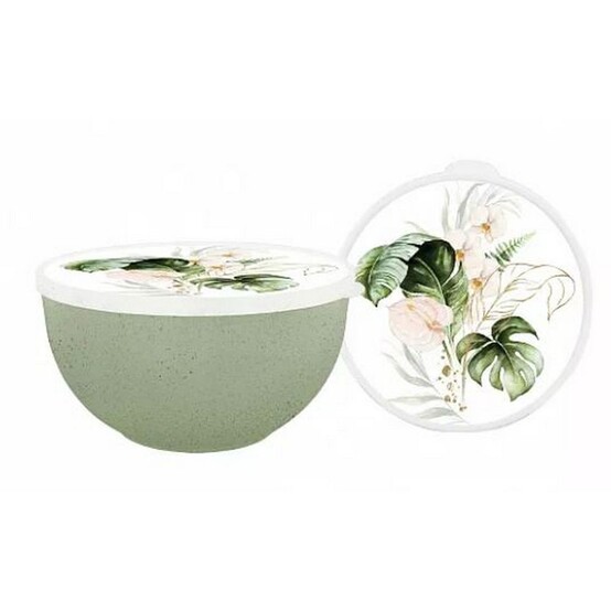 Миска пластиковая 2 л 19,8*19*10 см с крышкой Floriana Полимербыт (1/8)