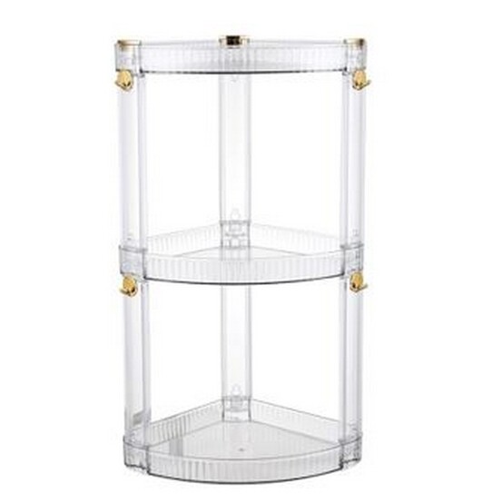 Этажерка пластиковая 2х ярусная 37*30*35 см прозрачный Baizheng (1/16)