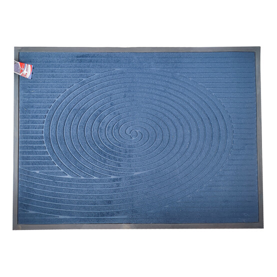Коврик придверный BAIZHENG "Вязь" 80*120 синий (Bay) (40)
