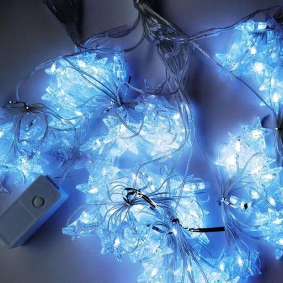 Гирлянда светодиодная 3*2 м 130 led звездочки белый Baizheng (1/24)