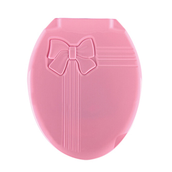 Сиденье пластиковое для унитаза 37*45*3,2 см розовый Бантик Ddstyle (1/12)