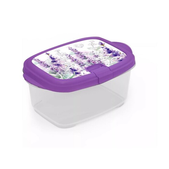 Контейнер пластиковый 0,7 л СВЧ с клапаном Lavender Полимербыт (1/16)