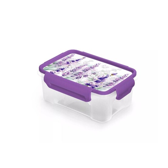 Контейнер пластиковый 0,75 л для СВЧ с крышкой Lavender Полимербыт (1/20)