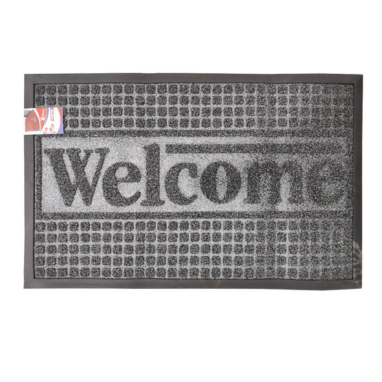 Коврик придверный BAIZHENG 40*60 (Welcome) черный (Bay) (40)