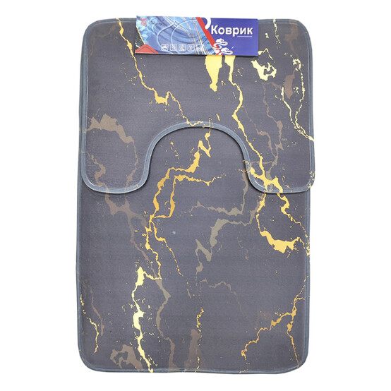Коврик для ванной 50*80/50*40см мрамор черно-золотой BZY0929-2 Baizheng (30)