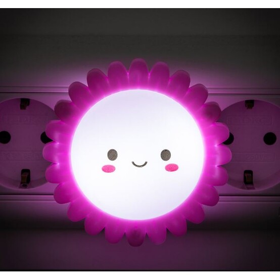 Лампа ночник 0,6 Вт 3 led Цветок розовый EN-NL-5 Energy (1/100)