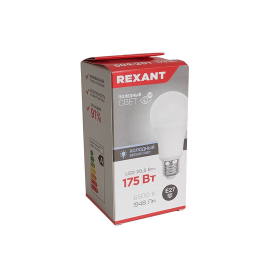 Лампа светодиодная E27 20,5 Вт 6500 K A60 груша 1948 лм Rexant (5/100)