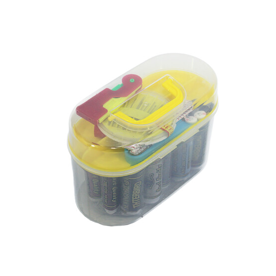 Набор швейный 14*9,5*7 см 8 наименований пластиковый контейнер прозрачный Baizheng (1/120)