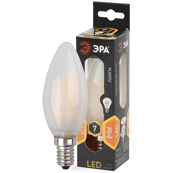 Лампа светодиодная  ЭРА F-LED B35-7w-827-E14
