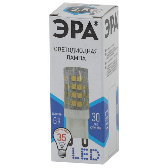 Лампа светодиодная  ЭРА LED smd JCD-3,5w-220V-corn, ceramics-840-G9