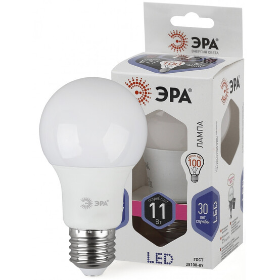 Лампа светодиодная  ЭРА LED smd A60-11W-860-E27