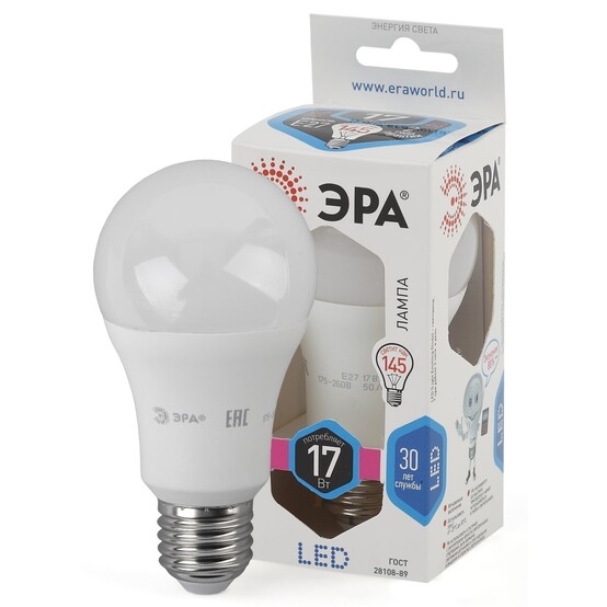 Лампа светодиодная  ЭРА LED A60-17W-840-E27