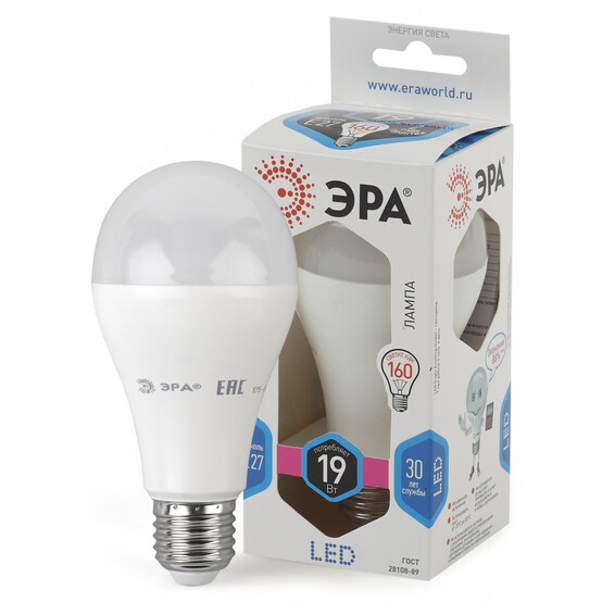 Лампа светодиодная  ЭРА LED A65-19W-840-E27