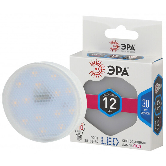 Лампа светодиодная ЭРА LED smd GX-12w-840-GX53 Лампа светодиодная ЭРА LED smd GX-12w-840-GX53