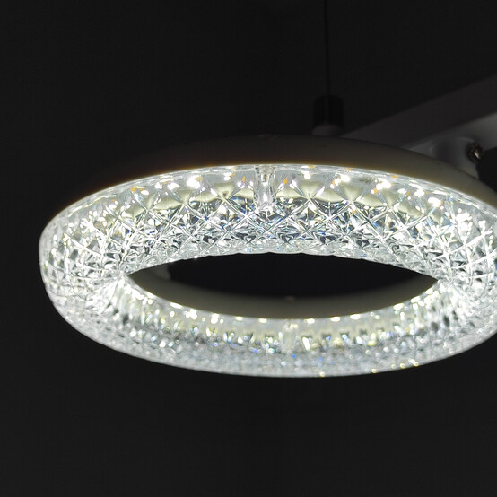 Люстра светодиодная кухонная 2 плафона 45*18*100 см 32Вт 1200 LM 10м2 3 цвета черный Baizheng (1/1)