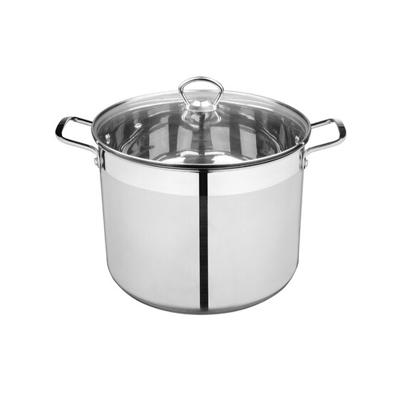 Кастрюля нерж сталь 12,9 л 21 см стекл крышка мет ручка индукция Culinaria Mallony (1/4)
