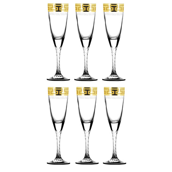 EAV03-307/S Набор - бокалы для шампанского 6 шт. с узором "Греческий узор"