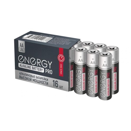 Батарейка алкалиновая AA LR6 упак 16 шт Pro Energy (16/48)