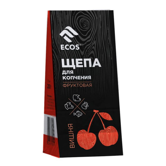 Щепа для копчения 200 г из фруктовых пород Вишня Ecos (1/22) Щепа для копчения 200 г из фруктовых пород Вишня Ecos (1/22)