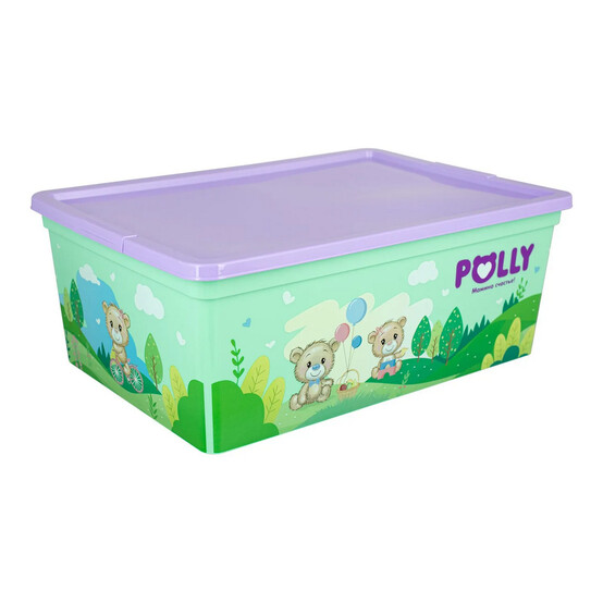Ящик пластиковый для игрушек 10 л крышка Polly Полимербыт (1/9)