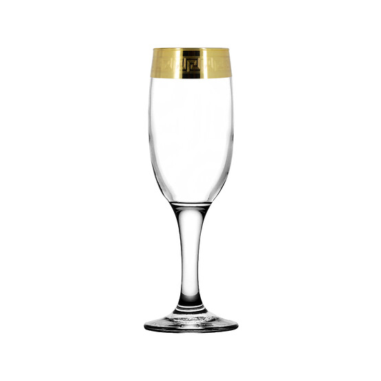 TAV91-419 Набор - Бокалы для шампанского 6 шт с узором "Версаче Голд"
