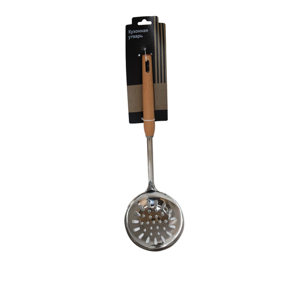 Шумовка нерж сталь 36*12 см деревянная ручка стальной JBL Baizheng (1/240) Шумовка нерж сталь 36*12 см деревянная ручка стальной JBL Baizheng (1/240)