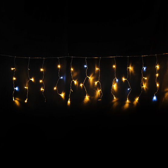 Гирлянда светодиодная 1,5*40 м 48 led 220 В бахрома теплый белый Мерцание Серпантин (1/128)