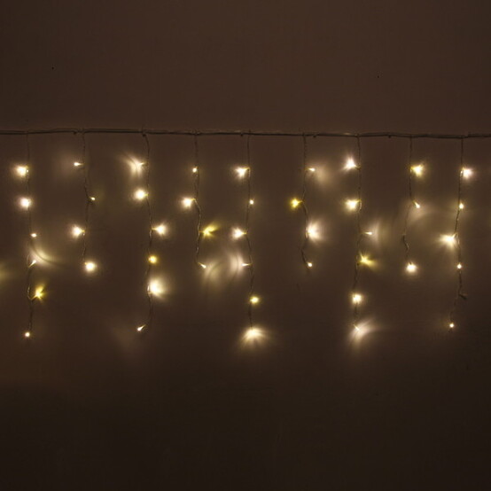 Гирлянда светодиодная 3*0,3*0,5 м 120 led 220 В бахрома теплый белый Мерцание Серпантин (1/64)