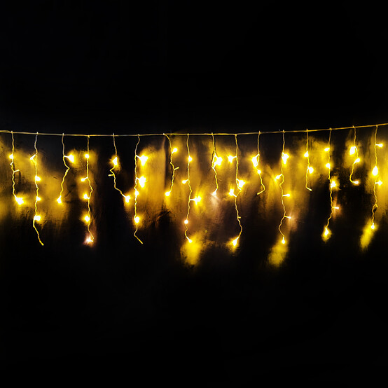 Гирлянда светодиодная 3*0,5 м 120 led 220 В бахрома теплый белый Мерцание Premium Серпантин (1/64)