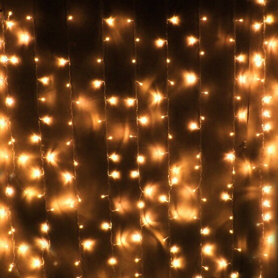 Гирлянда светодиодная 1,5*2,5 м 360 Led IP-20 8 режимов занавес белый Теплый Серпантин (1/27)