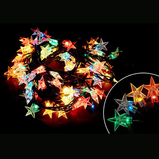 Гирлянда светодиодная 5 м 100 led 220 В многоцвет Star-100-5-MC Звезды (1/24)