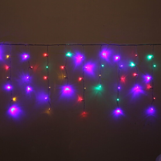 Гирлянда светодиодная 5*40/60 м 180 led 220 В бахрома 8 режимов мультицвет Серпантин (1/60)