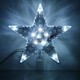 Верхушка светодиодная на елку Звезда 28 led 17,5 см белый Луч Серпантин (1/60)
